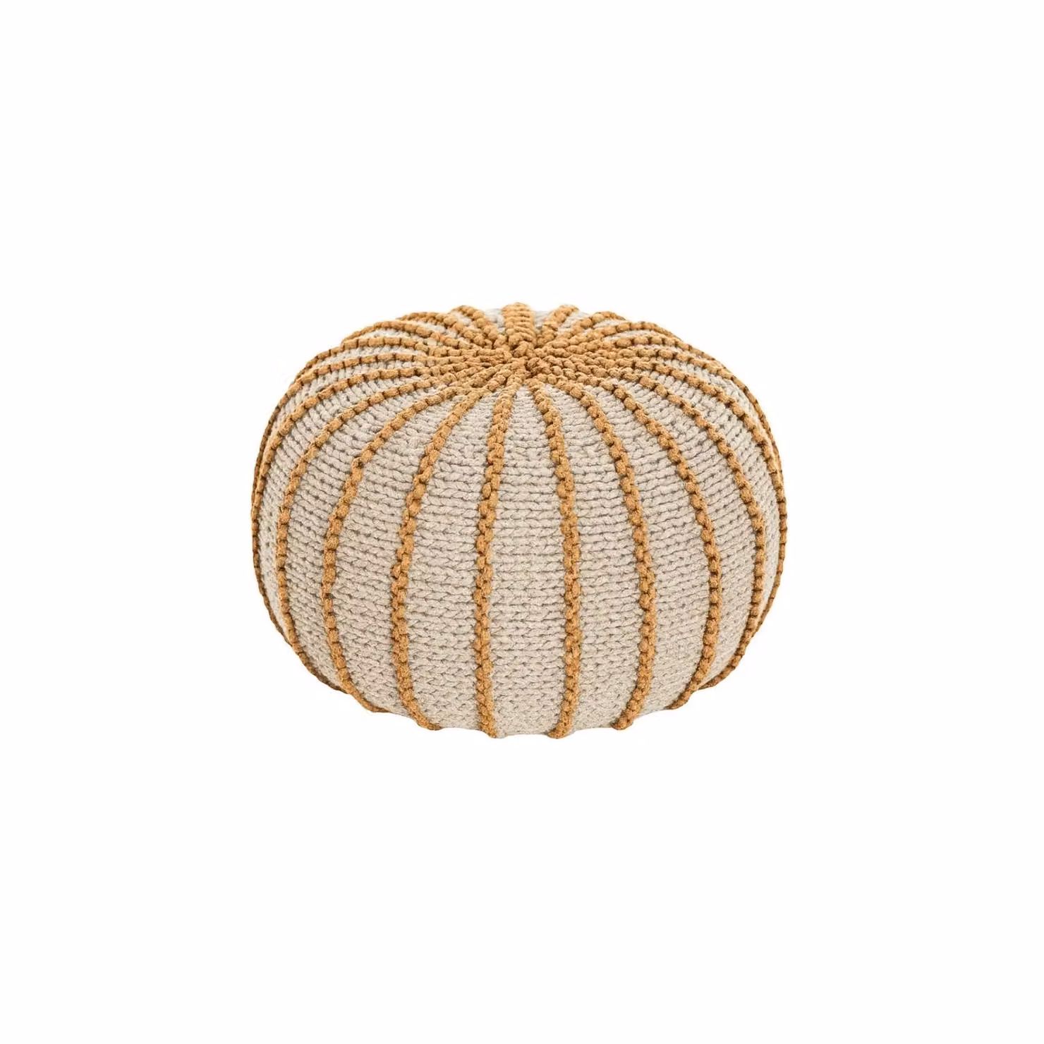 Zuri House Ziggy Knitted Pouffe in Yellow – 4