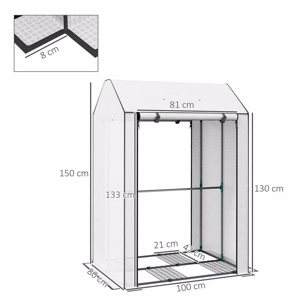 EONLION Portable White Plastic Garden Grow House Greenhouse – 2