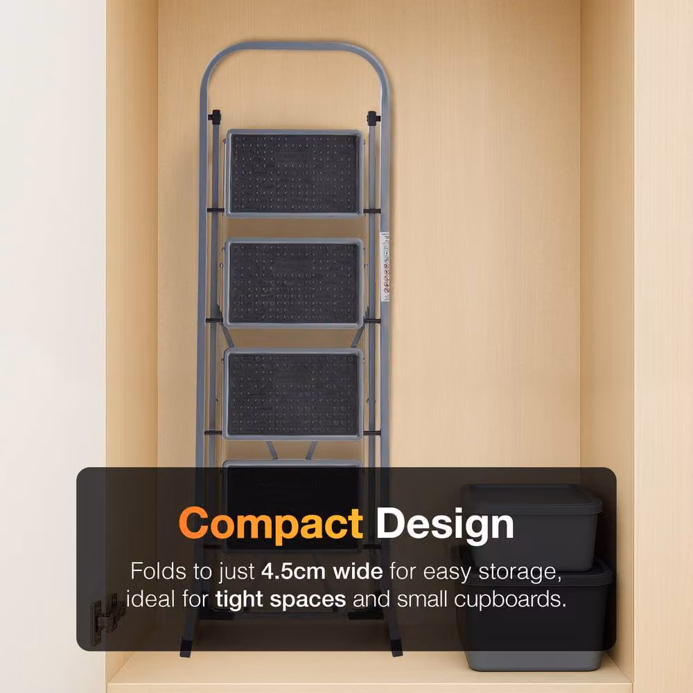 MasterWorx 4 Step Ladder in Grey, Height: 126.5 cm – 7