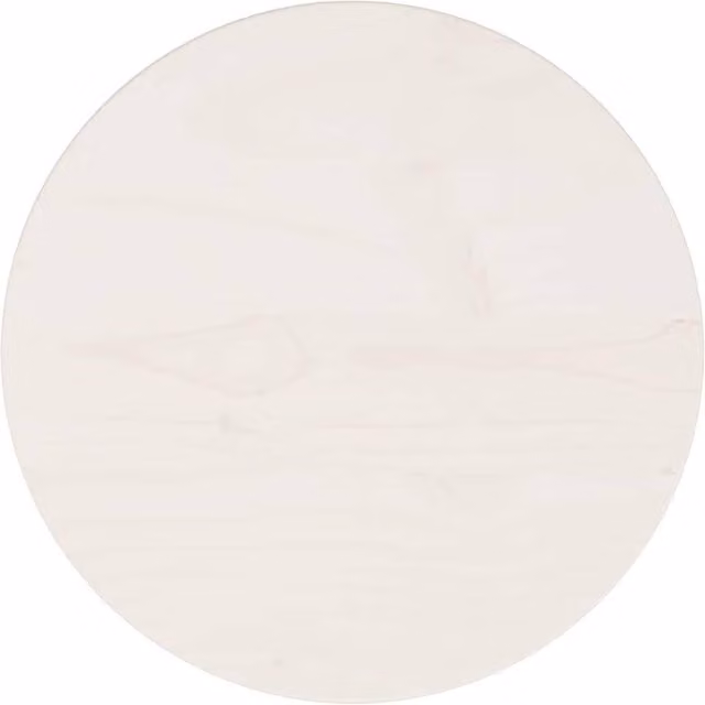 Berkfield Home Round White Solid Pine Table Top, Diameter: 30 cm, Height: 3 cm – 1