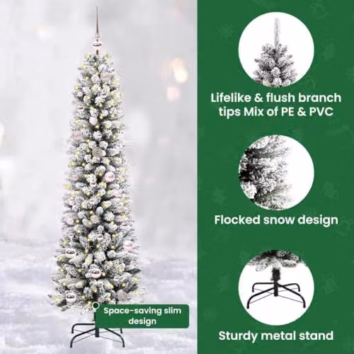 vidaXL Artificial White Christmas Tree, Height: 150 cm – 5