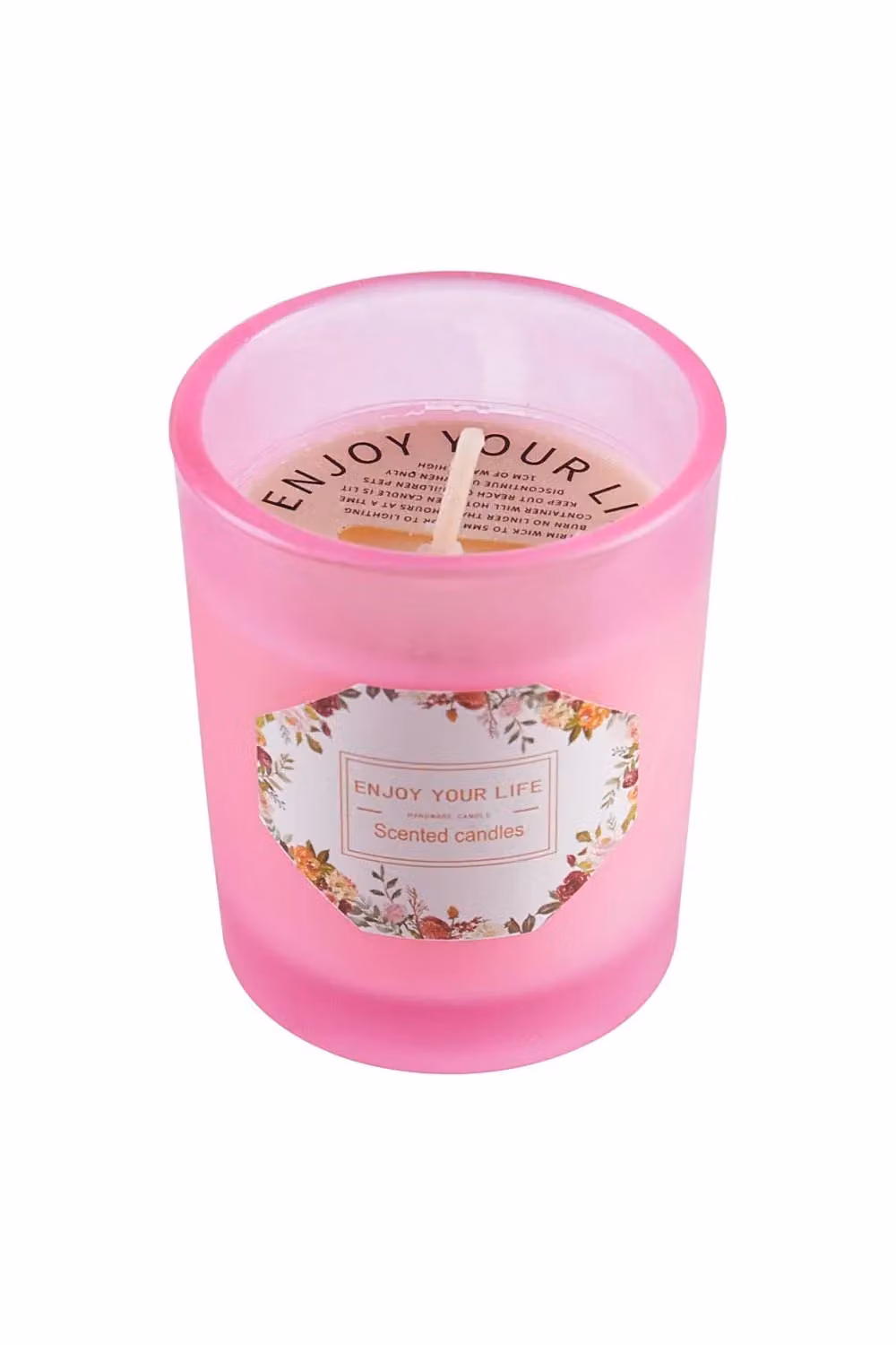 SHEONLY Lemon & Rose Soy Wax Scented Candle in Pink, Fruity and Floral Votive – 3