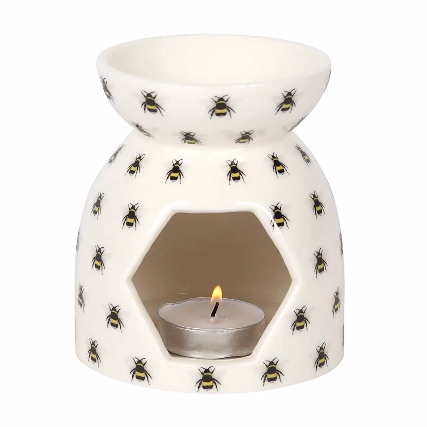 Something Different White Ceramic Bee Tabletop Oil Burner – 2