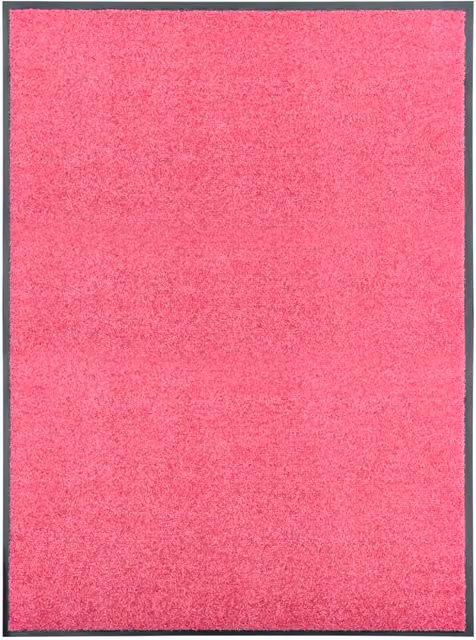 Berkfield Home Washable Non-Slip Pink Doormat, W/D/H: 120 x 90 cm