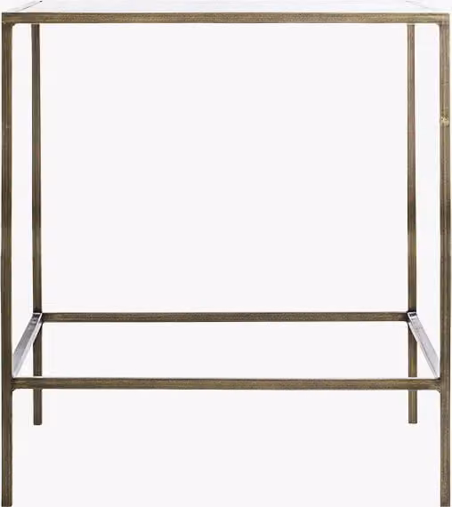 Perch & Parrow Marshall Rectangular Glass Side Table in Gold