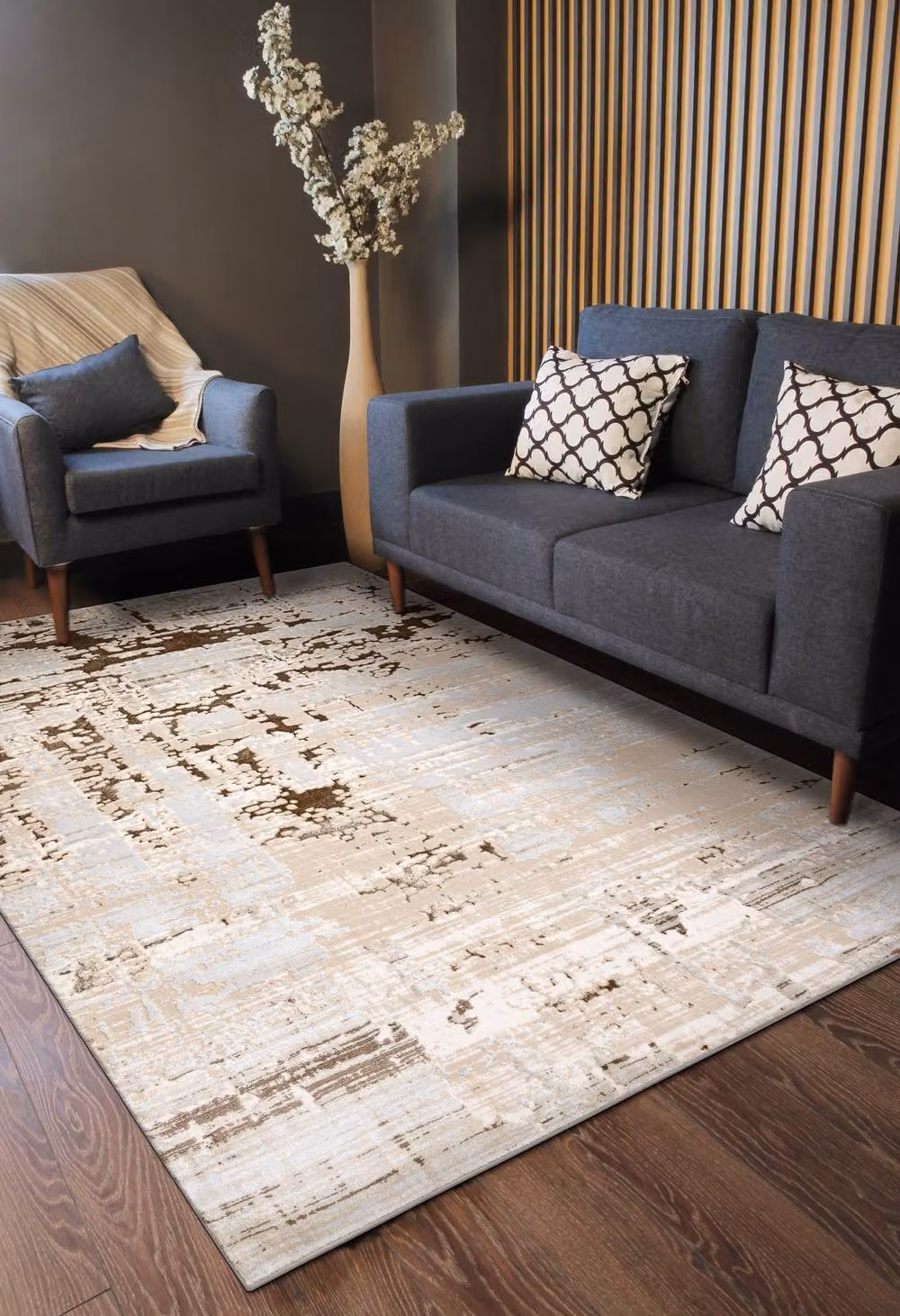 RugsX Allure Geometric Modern Rug in Beige, W: 120 cm, L: 170 cm – 2