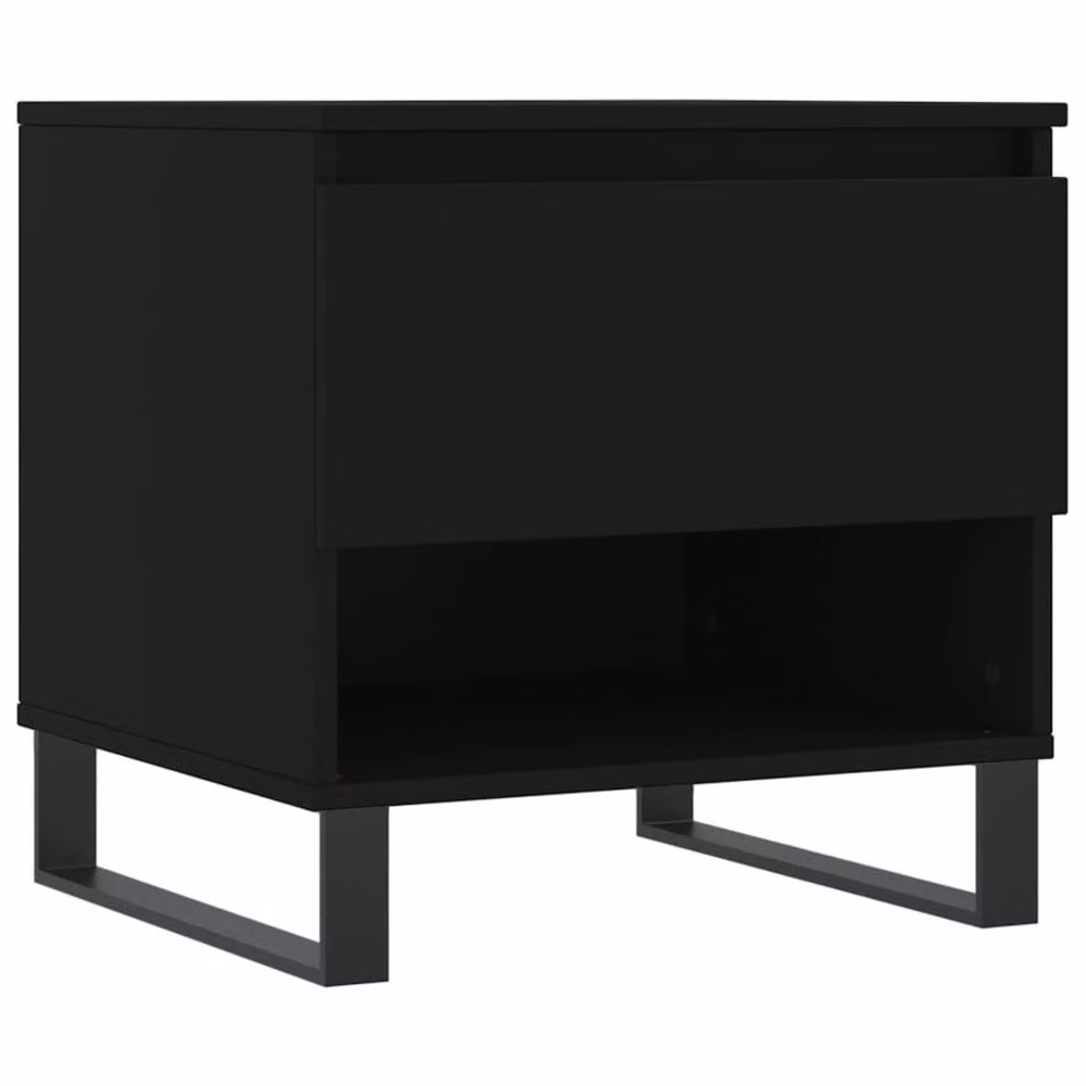 Berkfield Home Set of 2 Modern Black Square Coffee Tables in Engineered Wood, W/D/H: 50 x 46 x 50 cm – 4