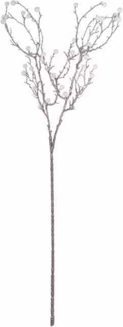 Lemon Pavilion Furniture and Decor Festive Pearl Decorative Artificial Plant Spray in Grey, W15 x D15 x H73 cm