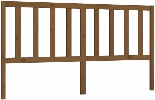 Berkfield Home Rustic Solid Wood Pine Bed Headboard, Honey Brown, W: 206 cm, D: 4 cm, H: 100 cm