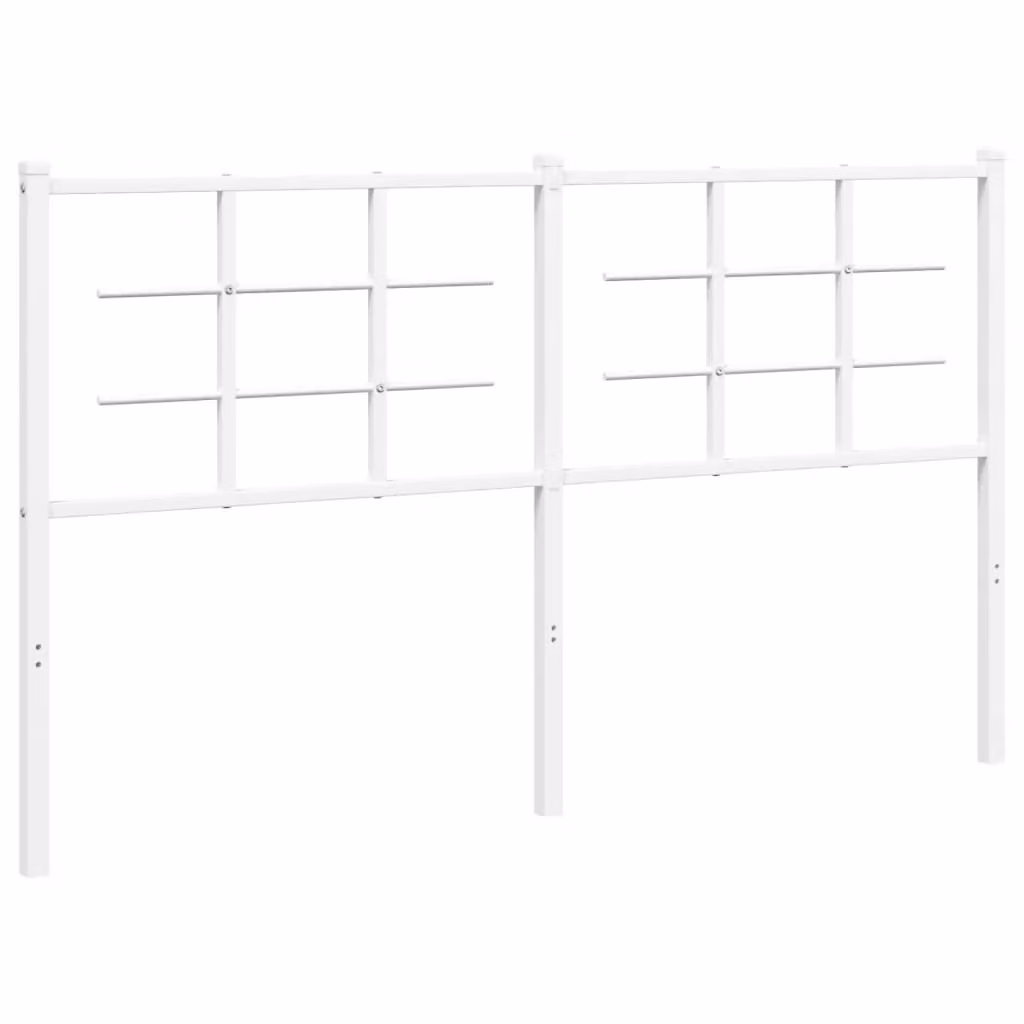 Berkfield Home Classic Metal Headboard in White, Width: 160 cm – 2