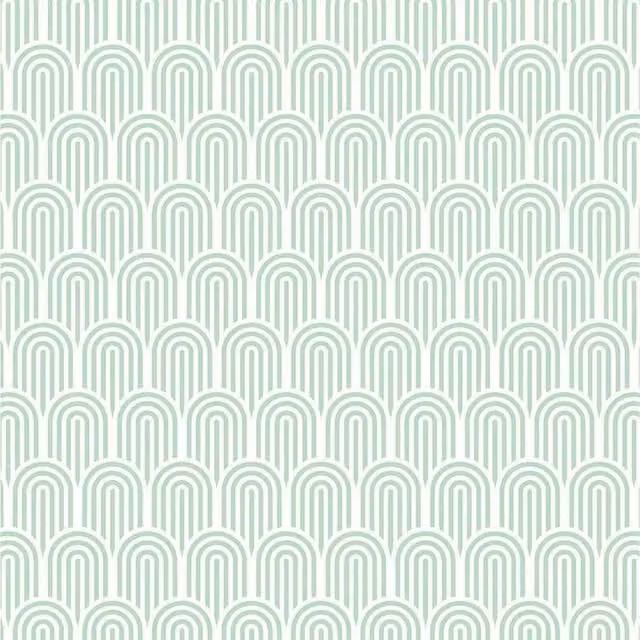 Hoopla Walls Geometric Art Deco Abstract Wallpaper in Green