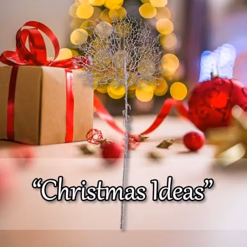 VFM e-Store Christmas Glitter Stem Decoration in Gold, W/H: 41 x 88 cm – 4