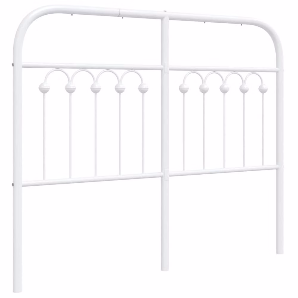 Berkfield Home Metal Headboard in White – 2