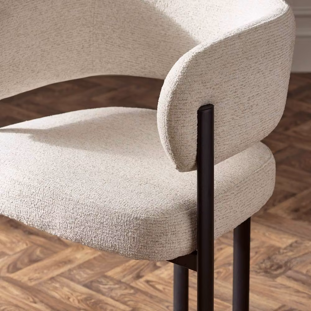 Cheshire Florentia Premium Cream Chenille Upholstered Dining Chairs - Set of 2 – 3