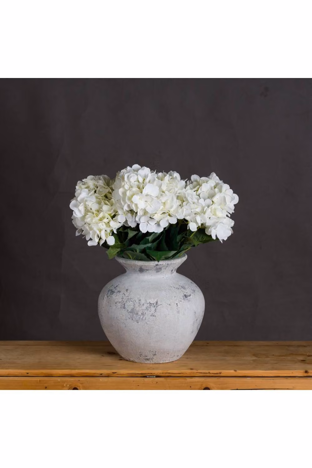 KDMD Antique White Ceramic Round Tabletop Vase, Height: 31 cm – 2