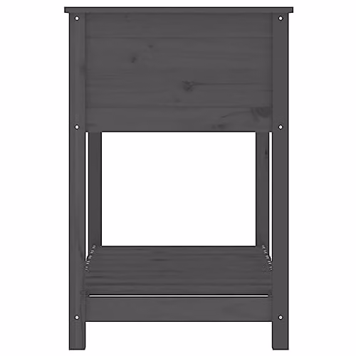 vidaXL Grey Pine Wood Planter with Shelf W/D/H: 82.5 x 54 x 81 cm – 4