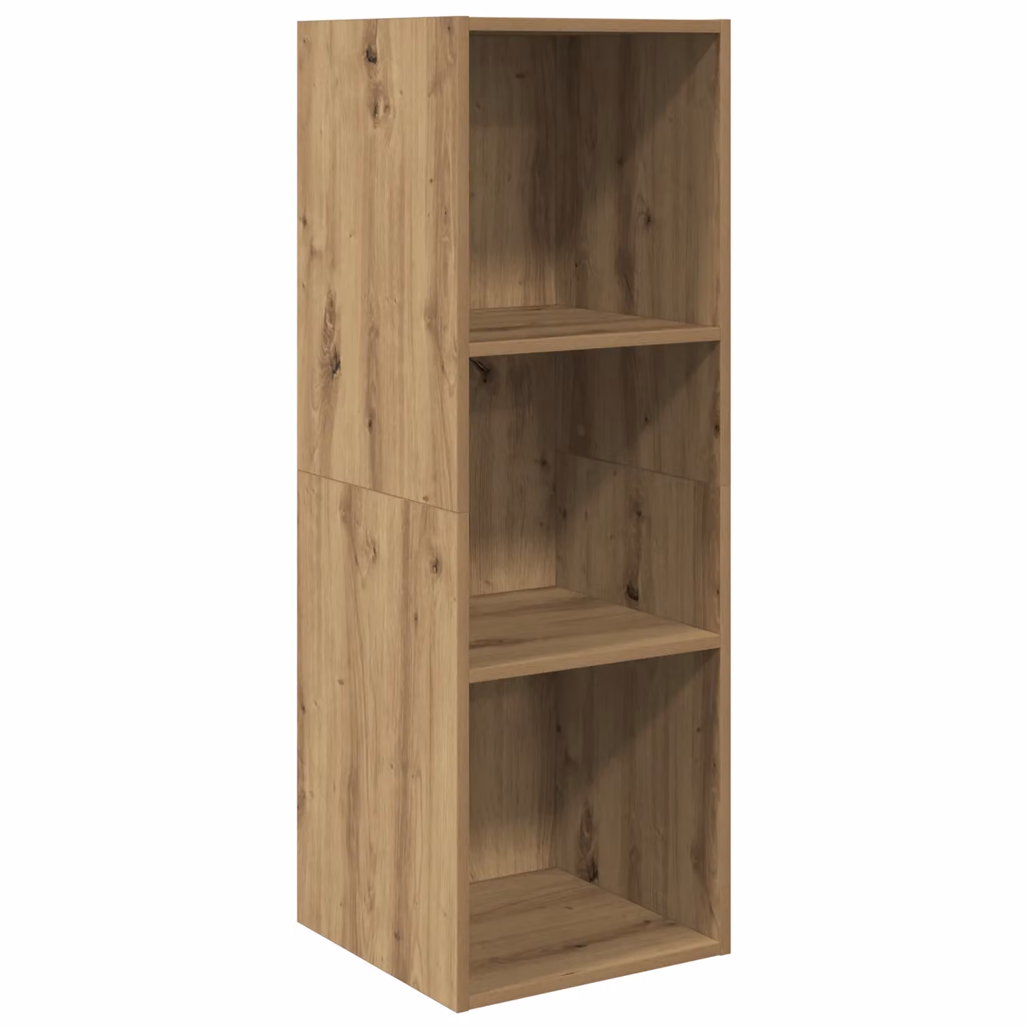 Berkfield Home 3-Piece Artisan Oak TV Cabinet Set with Shelf in Brown, W/D/H: 37 x 37 x 142.5 cm – 3