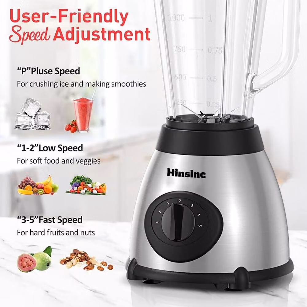 Ventryn 1.5L Smoothie Maker and Blender with Food Processor Function in Silver – 3