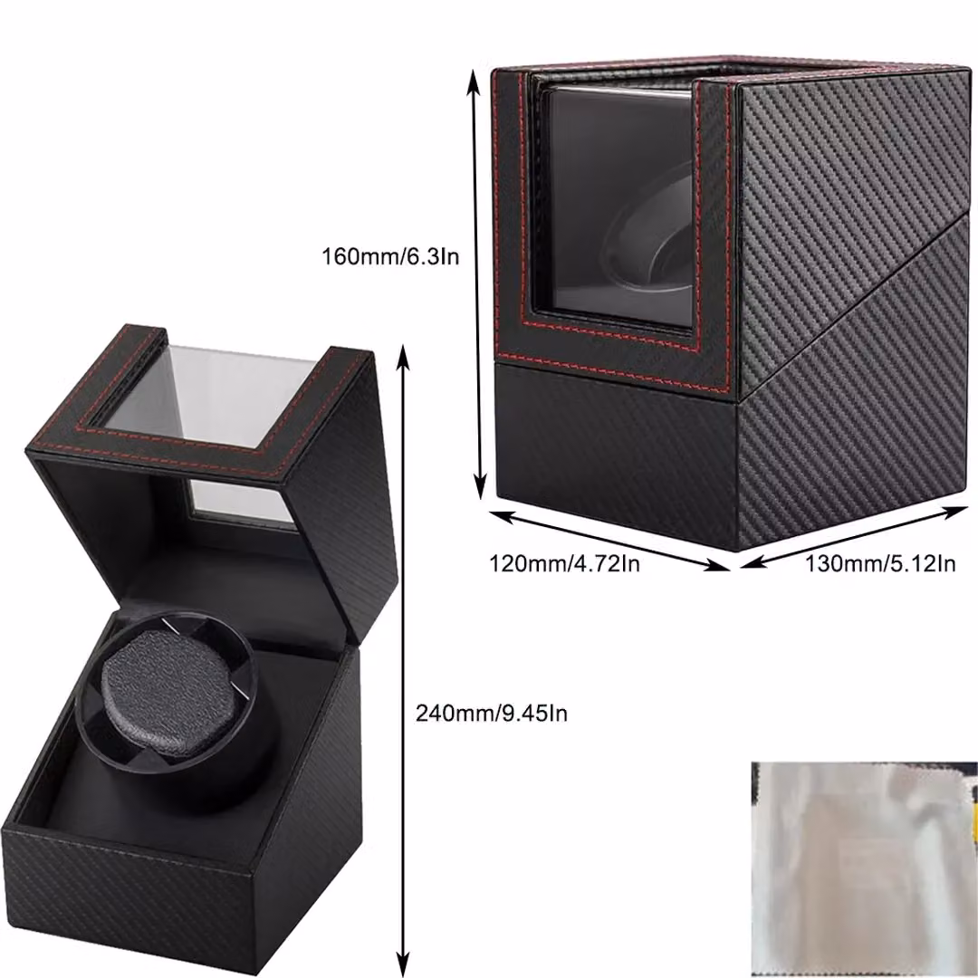 SPETLEK Single Automatic Watch Winder Display Case in Black – 2