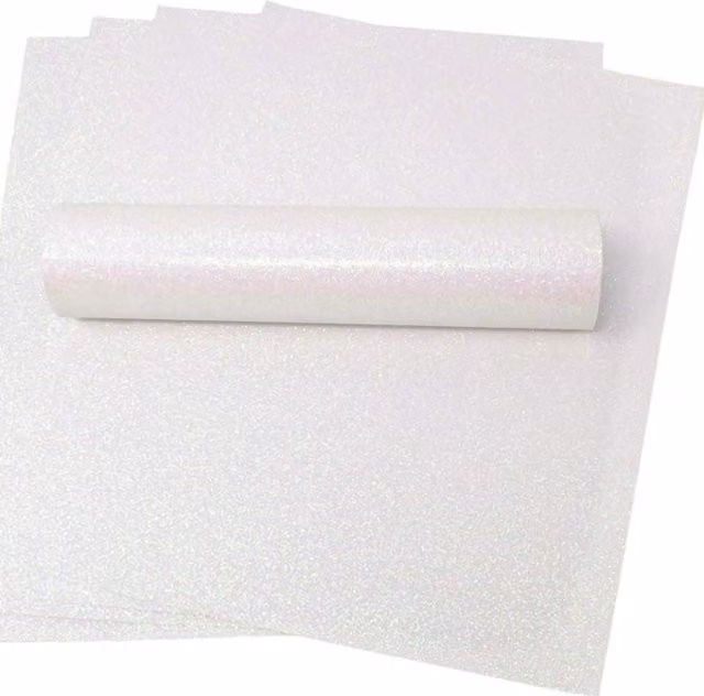 Syntego Pack of 10 White Glitter Construction Paper, A4
