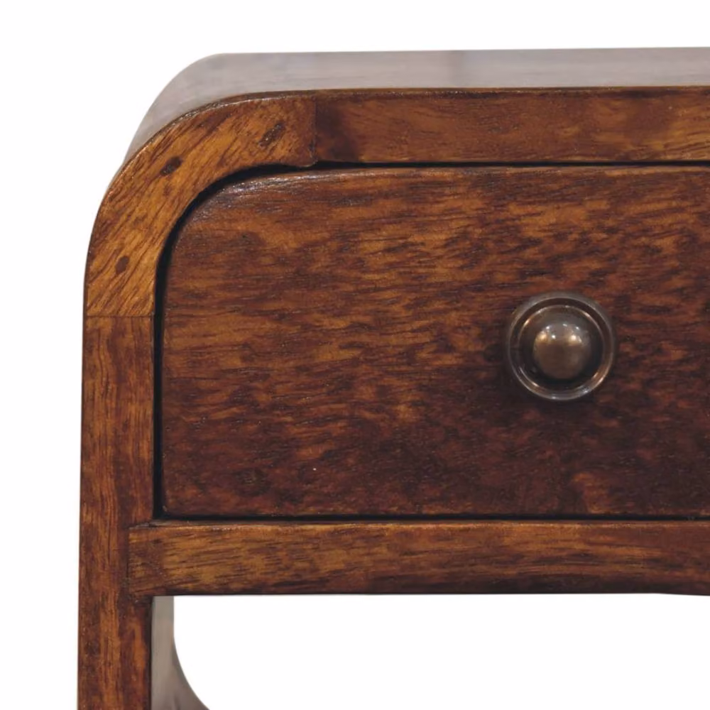 Wyld Haus Cagliari Small Chestnut Bedside Table in Brown – 3