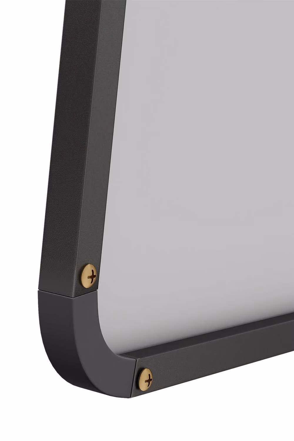 Living and Home Modern Arched Metal Freestanding Floor Mirror in Black, W: 60 cm, H: 165 cm – 6