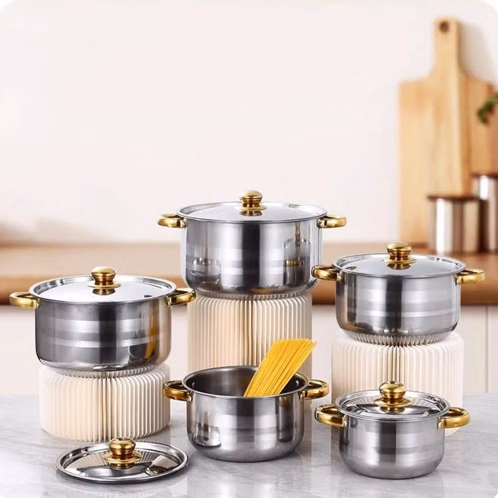 EONLION 5 Piece Stainless Steel and Aluminium Saucepan Set in Silver – 4