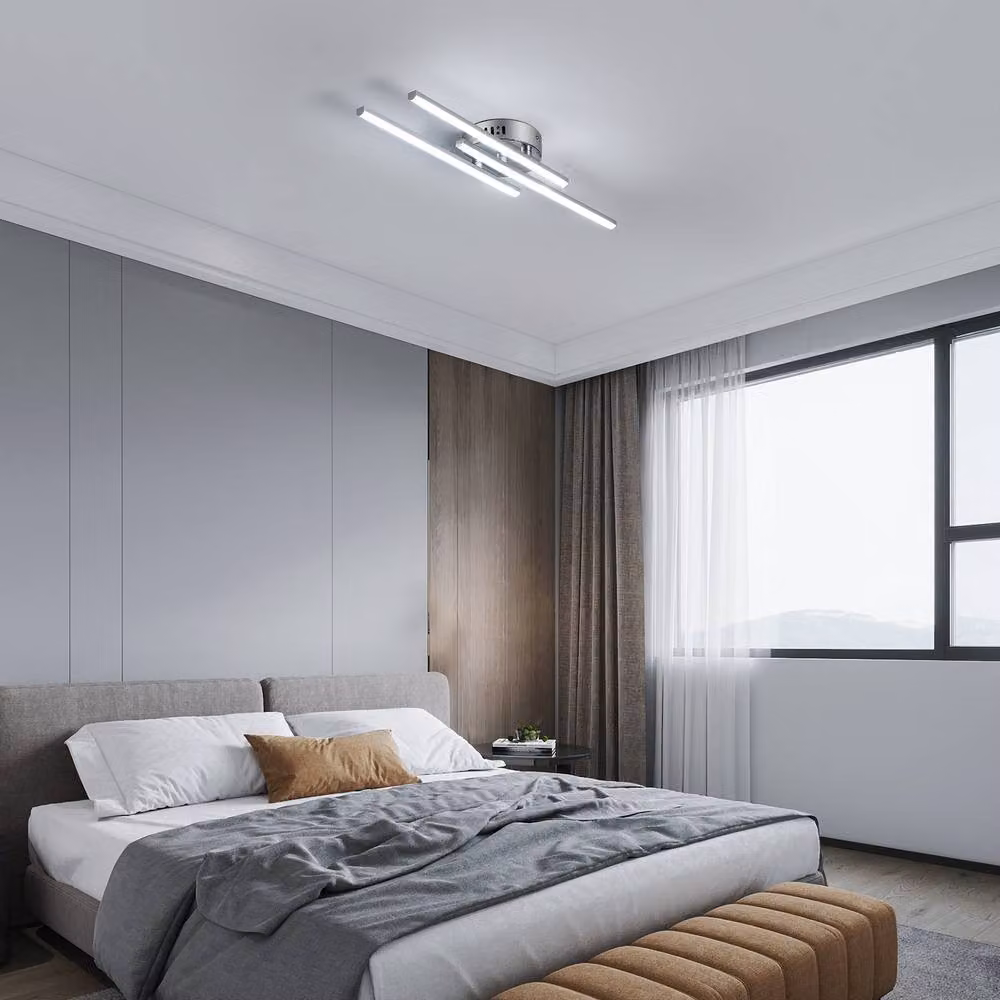 Pheashine 18W LED Linear Ceiling Light in Silver, 6500K Cool White – 5