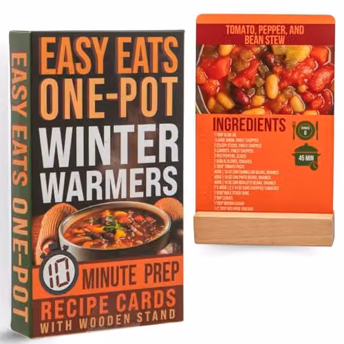 Boxer Gifts Winter Warmer Multicolour Recipe Cards with 10 Minute Prep Quick and Easy Recipes for Beginners – 6