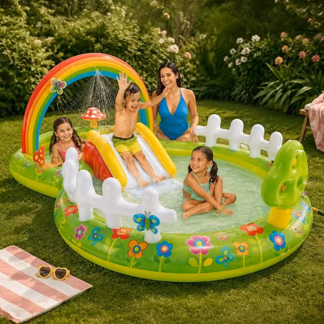 Intex Multicolour Water Play Table with Spray and Slide