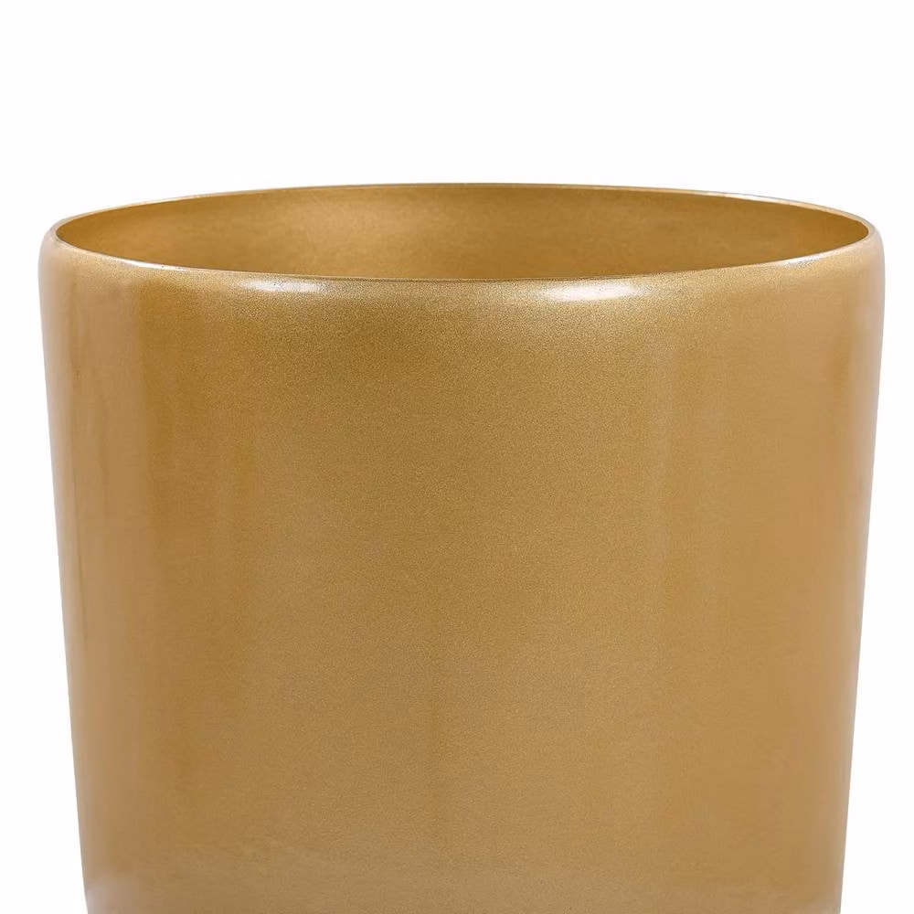 Wyld and Coco Gold High-Gloss Fibre Clay Plant Pot, Height: 32 cm – 3