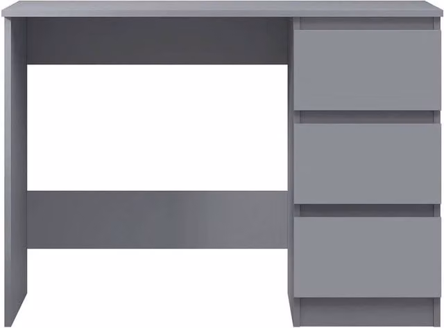 Havendro Modern Matt Grey Writing Desk with 3 Drawers – 1