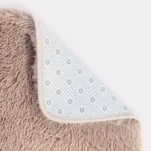 OHS Modern Soft Fluffy Runner Rug in Beige, Non-Slip Polyester, W/D/H: 60 x 150 x 1 cm – 3