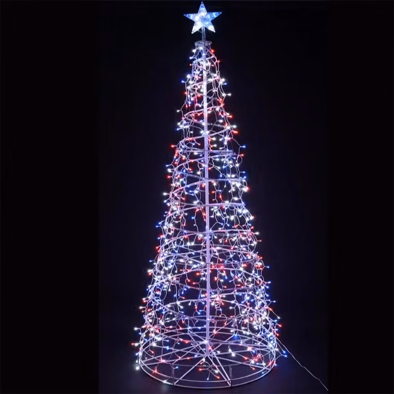Noma 1.8m Multicolour LED Spiral Outdoor Christmas Tree with Remote Control and Timer
