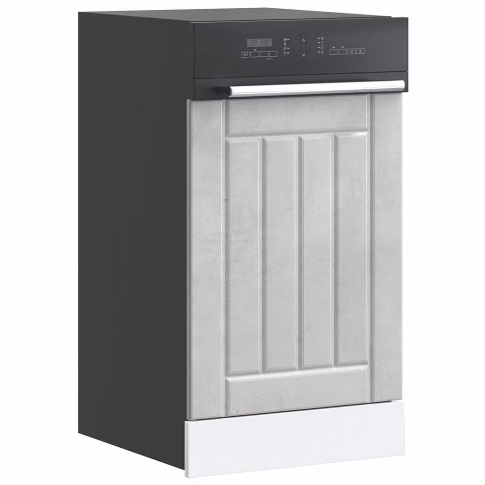 Berkfield Home Lucca Decorative Dishwasher Panel in Concrete Grey Engineered Wood – 2