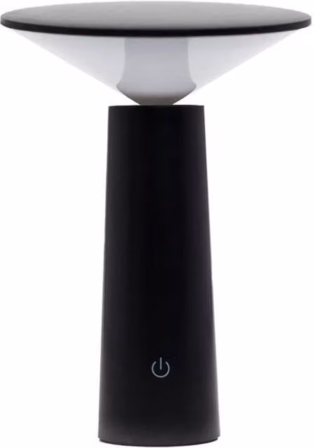 KDMD Black Rechargeable Touch Tabletop Lamp with USB-C Charging and Pattern Light – 1
