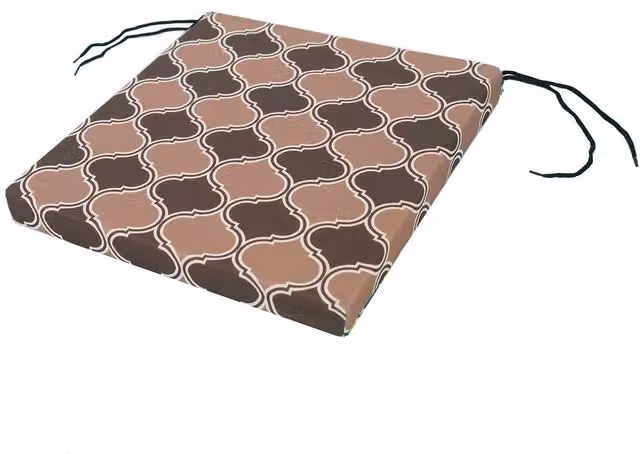 Roseley Brown Water Repellent Square Chair Pad, W/D/H: 40 x 40 x 40 cm