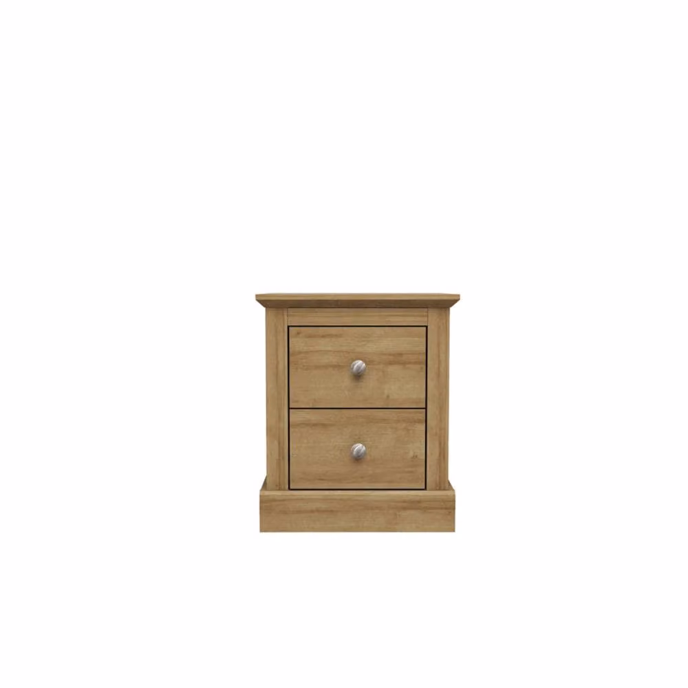 Wyld Haus Ardee 2 Drawer Bedside Cabinet in Natural Oak – 2