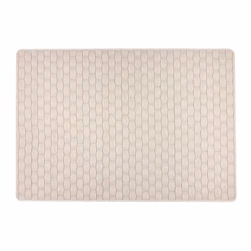 My Mat Basketweave Ivory Rectangular Flat Weave Rug, W: 200 cm, L: 290 cm