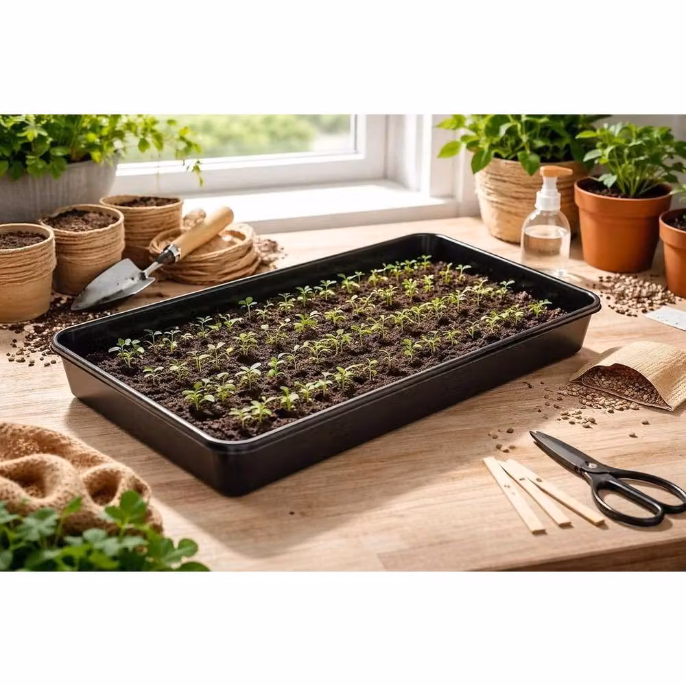 SPETLEK Set of 6 Black Seed Trays with Drainage Holes – 4