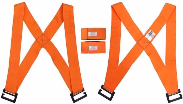 Kelvenix Heavy Furniture Lifting Shoulder Straps, Orange, W: 1000 cm, H: 52 cm