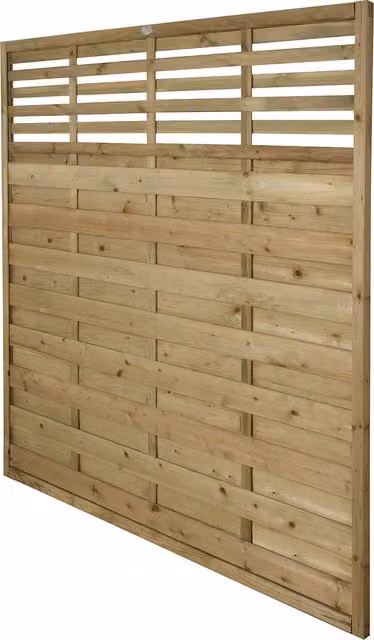 Forest Garden Kyoto Decorative Fence Panel, Pressure Treated Wood, Brown, Pack of 3, W/H: 180 x 180 cm – 1