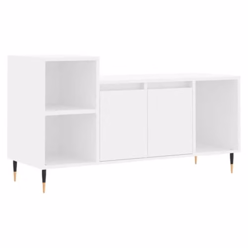 vidaXL TV Cabinet in White Matt MDF, W/D/H: 100 x 35 x 55 cm – 1