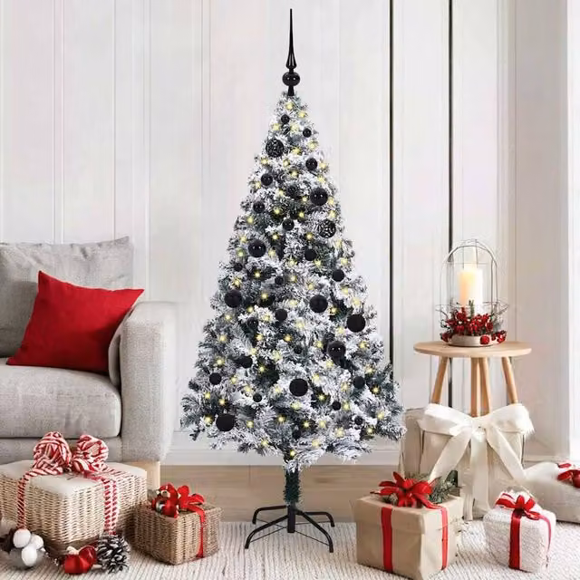 Berkfield Home Artificial Green Christmas Tree with 150 LEDs and Stand, Height: 150 cm – 1