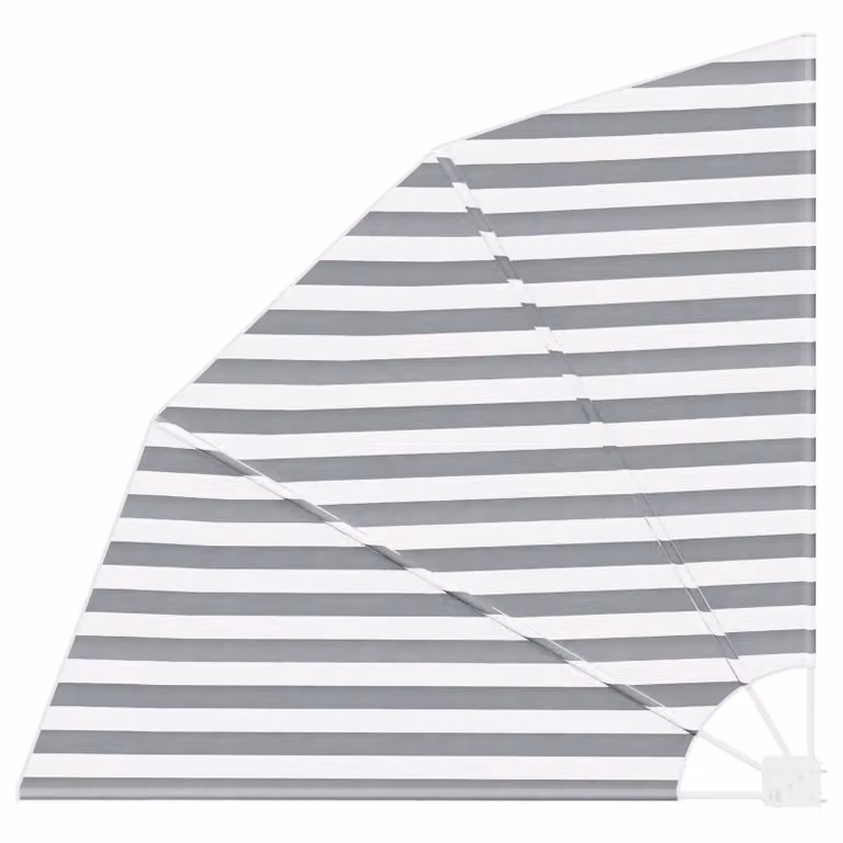 Berkfield Home Striped Balcony Privacy Screen in Grey, Anthracite and White, W/H: 140 x 140 cm