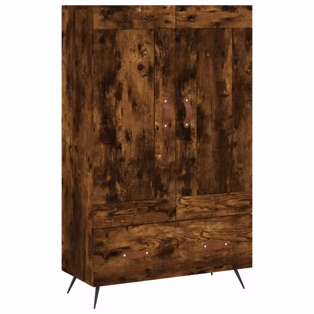 Berkfield Home Smoked Oak Highboard in Brown, W/D/H: 69.5 x 31 x 115 cm – 2