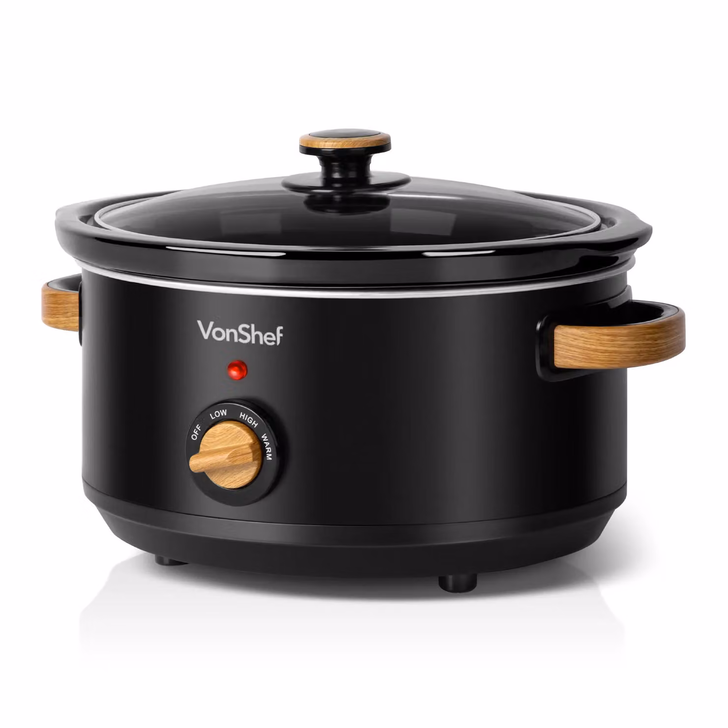 VonShef Fika 3.5L Slow Cooker in Black – 4