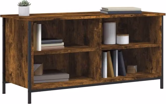 Berkfield Home Smoked Oak TV Cabinet in Brown, W/D/H: 100 x 40 x 50 cm