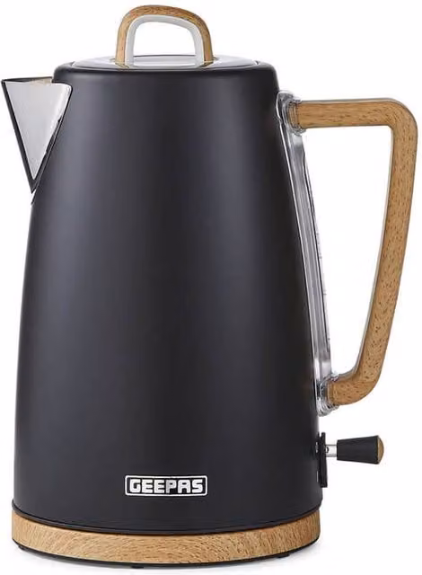 Geepas NordiQ Design 1.7L Cordless Stainless Steel Rapid Boil Kettle, 3000W, Black