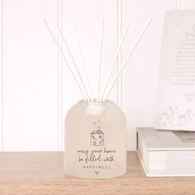 Moments Happy Home Reed Diffuser, 200ml, Clear Glass